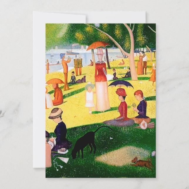 Invitación Una Tarde Dominical En La Isla La Grande Jatte (Anverso)