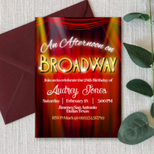 Invitación Una Tarde en Broadway