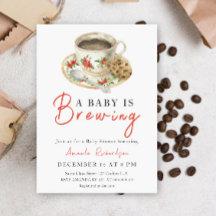 Una taza de café para el baby shower 'Un bebé está