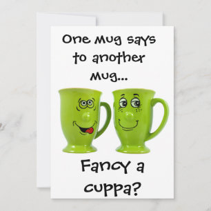Invitación Una taza dice a otra taza... invita