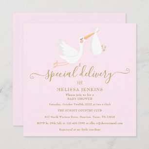 Invitación Una tienda de entrega especial Baby Shower / Sprin