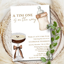 Invitación Una Tini en camino: Baby Shower de Martini Espress