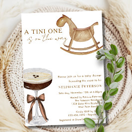 Invitación Una Tini en camino: Baby Shower de Martini Espress