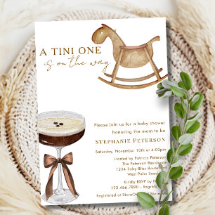 Invitación Una Tini en camino: Baby Shower de Martini Espress