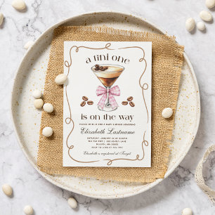 Invitación Una Tini Una Fiesta de Bebé de Martini de Espresso