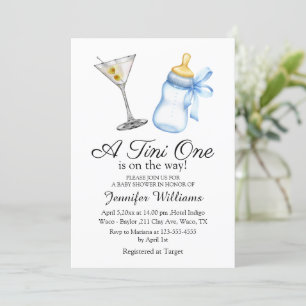 Invitación una toni está en camino, martini boy ducha