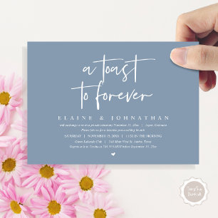Invitación Una Tostada Para Siempre, Boda Elopement Brunch Fi