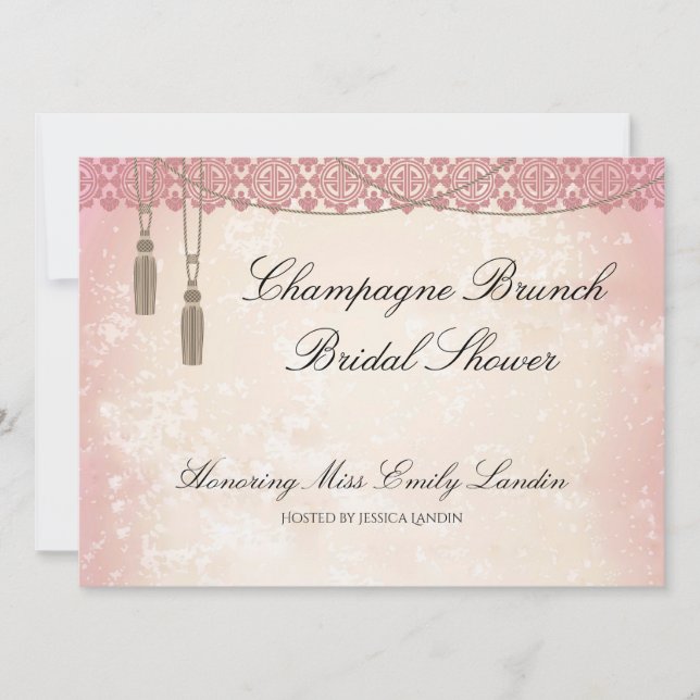 Invitación Una vez en Champagne Brunch Bridal Shower (Anverso)