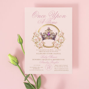 Invitación Una vez, la niña ducha