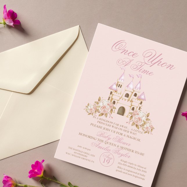 Invitación Una vez, la princesa, la niña ducha (Subido por el creador)