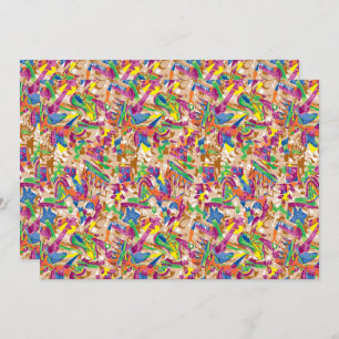 Invitación Una vibrante obra de arte moderno con un toque ros