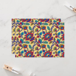 Invitación Una vibrante obra de arte textil con un rojo atrev