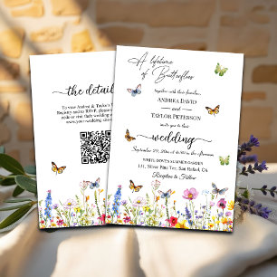 Invitación Una vida de mariposas en un código QR