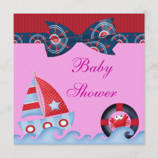 Invitación Una vida marina Baby Shower de los chicas