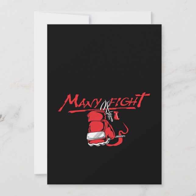 Invitación Una Vida Muchas Peleas (Anverso)