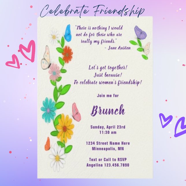 Invitación Unámonos para celebrar la amistad de las mujeres (Subido por el creador)