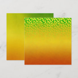 Invitación Unas hojas de fundición otoñales impresas Ombre Sc