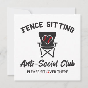 Invitación Unas vallas divertidas sentadas anti club social B