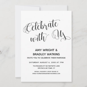 Invitación "Únase a la Celebración" Recepción Después de la B