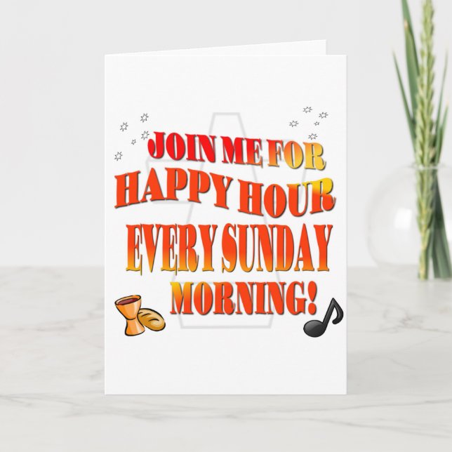 Invitación Únase a nos para la hora feliz el cada los (Anverso)