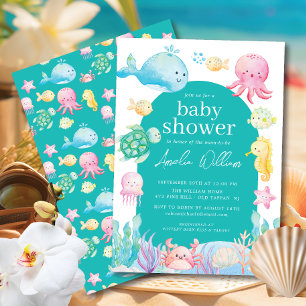 Invitación Under the Sea Adventure Baby Shower