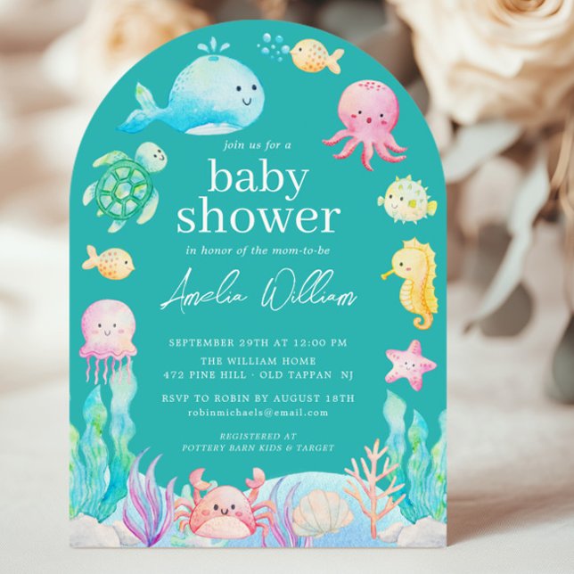 Invitación Under the Sea Adventure Baby Shower (Subido por el creador)