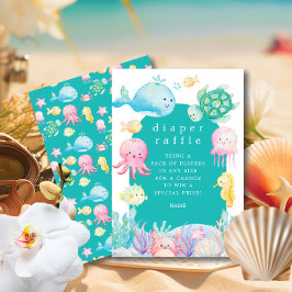 Invitación Under the Sea Adventure Diaper Raffle