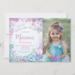 Invitación Under the Sea Animals Birthday Invitation