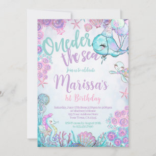 Invitación Under the Sea Animals Birthday Invitation
