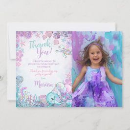 Invitación Under the Sea Animals Thank You Cards with Photo