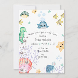 Invitación Under the Sea Baby Shower