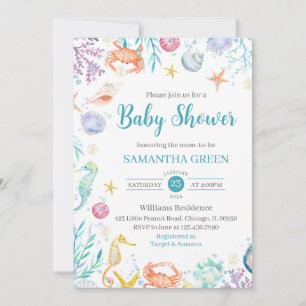 Invitación Under the Sea Baby Shower