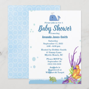 Invitación Under the Sea Baby Shower