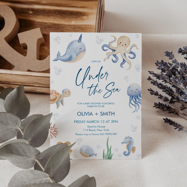 Invitación Under the Sea Baby Shower Fiesta (Subido por el creador)