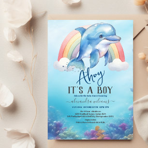 Invitación Under the Sea Baby Shower Ocean Animals Boy