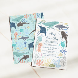 Invitación Under the Sea Boy Baby Shower