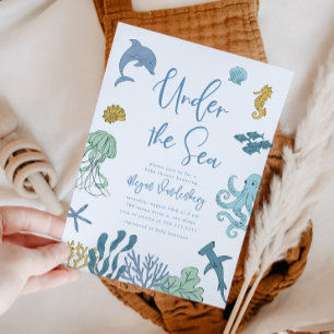 Invitación Under the Sea Boy Baby Shower