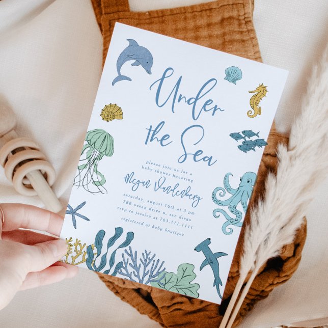 Invitación Under the Sea Boy Baby Shower (Subido por el creador)