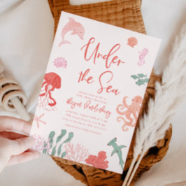 Invitación Under the Sea Chica Baby Shower