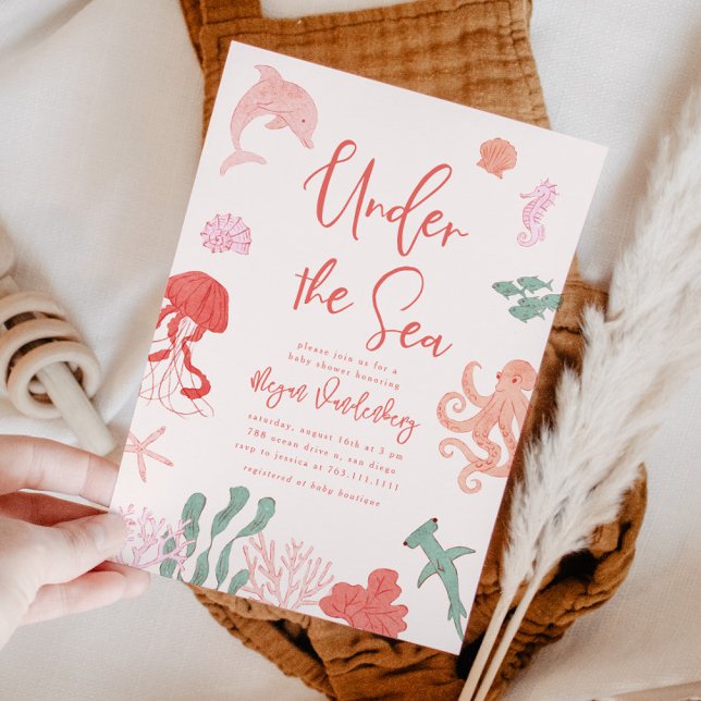 Invitación Under the Sea Chica Baby Shower (Subido por el creador)