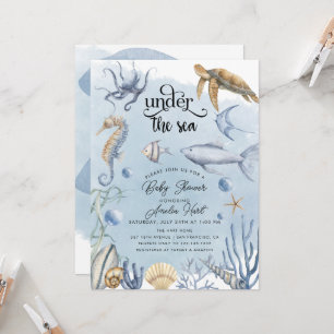 Invitación Under the Sea Cute Baby Shower