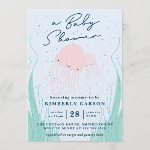 Invitación Under the Sea Jellyfish Baby Shower