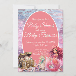 Invitación Under the Sea Mermaid Baby Shower