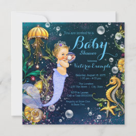 Invitación Under the Sea Mermaid Baby Shower