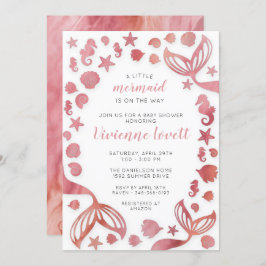 Invitación Under the Sea Mermaid Baby Shower