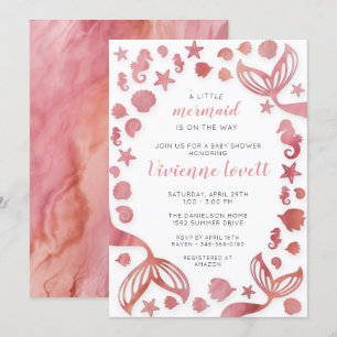 Invitación Under the Sea Mermaid Baby Shower