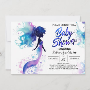 Invitación Under the Sea Mermaid Baby Shower