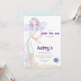 Invitación Under The Sea Mermaid Invitation