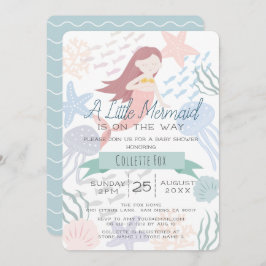Invitación Under the Sea Mermaid Sea Green Baby Shower