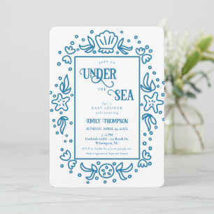 Invitación Under the Sea Nautical Ocean Boy Baby Shower